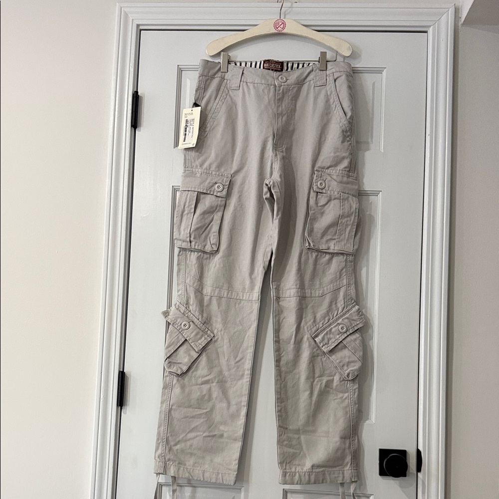 Matchstick Mens Cargo Pants L/32 Double Knee Ripstop Utility Tactical Military